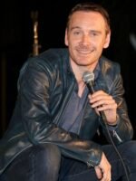 Michael Fassbender Leather Jacket Navy Blue Leather Jacket