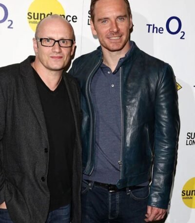 Michael Fassbender Leather Jacket Navy Blue Leather Jacket
