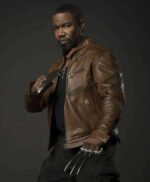 Michael Jai Bronze Tiger Brown Stylish Leather Jacket