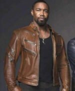 Michael Jai Bronze Tiger Brown Stylish Leather Jacket