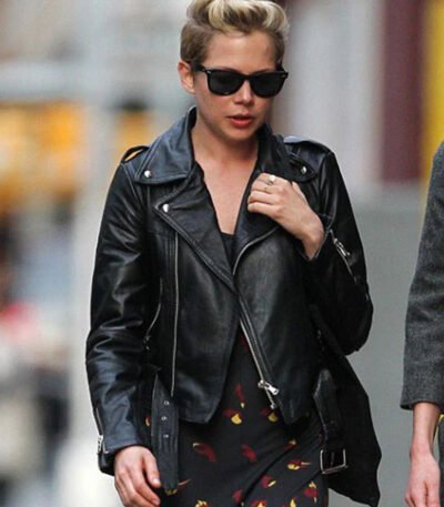 Michelle Williams Black Leather Jacket