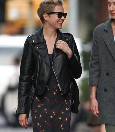 Michelle Williams Black Leather Jacket