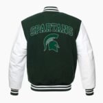 Michigan State Spartans Green And White Varsity Jacket