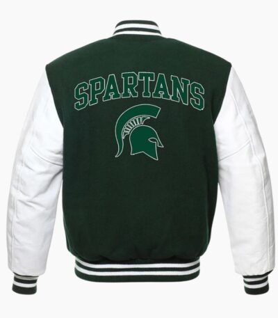 Michigan State Spartans Green And White Varsity Jacket