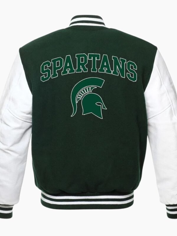 Michigan State Spartans Green And White Varsity Jacket
