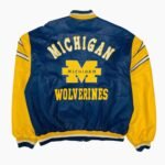 Michigan Wolverines Blue And Yellow Leather Jacket