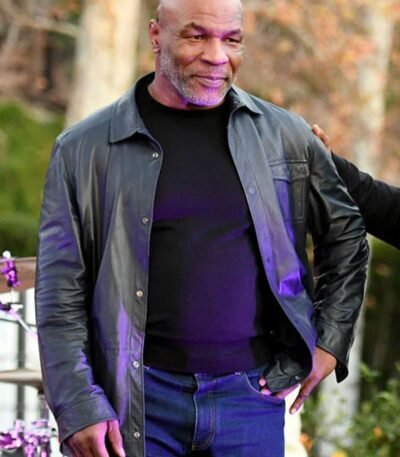 Mike Tyson Leather Shirt Mike Tyson Black Shirt