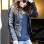 Mila Kunis Stylish Leather Jacket
