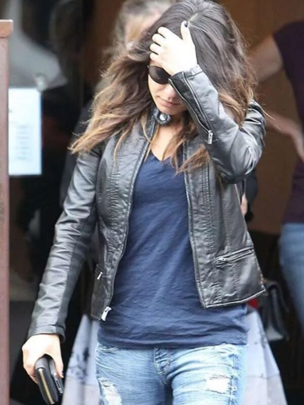 Mila Kunis Stylish Leather Jacket