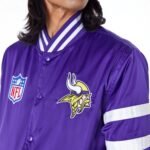 Minnesota Vikings NFL Satin Purple Bomber Jacket