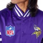 Minnesota Vikings NFL Satin Purple Bomber Jacket