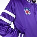 Minnesota Vikings NFL Satin Purple Bomber Jacket