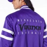 Minnesota Vikings NFL Satin Purple Bomber Jacket