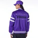 Minnesota Vikings NFL Satin Purple Bomber Jacket