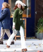 Modern Love Lexi Green Long Wool Coat