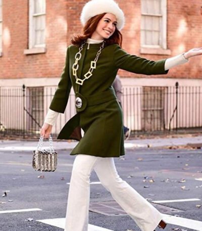 Modern Love Lexi Green Long Wool Coat