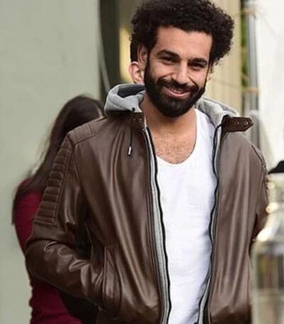 Mohamed Salah Hoodie Style Leather Jacket