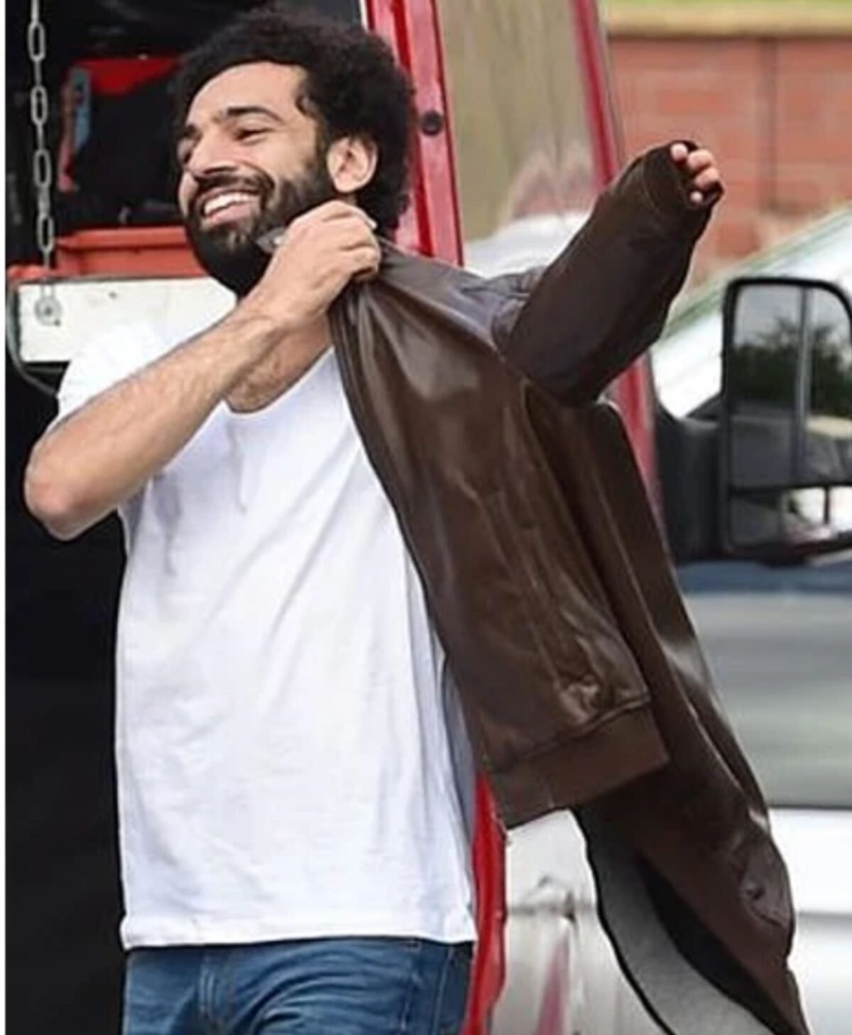 Mohamed Salah Hoodie Style Leather Jacket