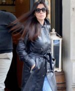 Monica Bellucci Leather Trench Coat