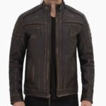 Monroe Distressed Brown Leather Jacket