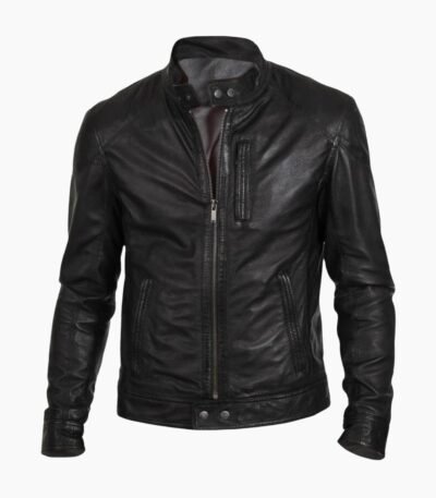 Motorcycle Black Leather Jacket