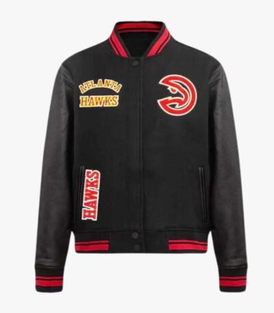 NBA Atlanta Hawks Retro Classics Women's Rib Wool Varsity Jacket