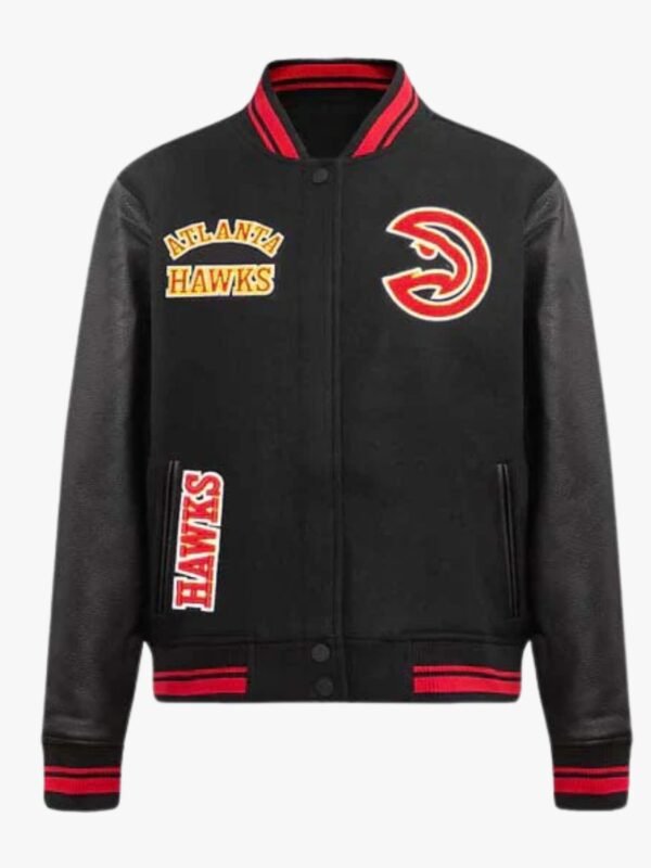 NBA Atlanta Hawks Retro Classics Women's Rib Wool Varsity Jacket