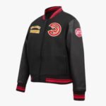 NBA Atlanta Hawks Retro Classics Women's Rib Wool Varsity Jacket