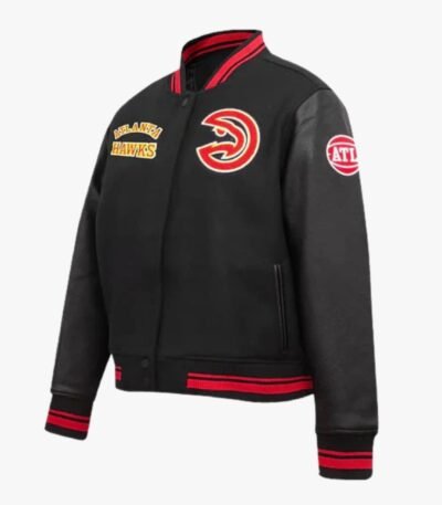 NBA Atlanta Hawks Retro Classics Women's Rib Wool Varsity Jacket