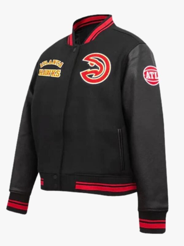 NBA Atlanta Hawks Retro Classics Women's Rib Wool Varsity Jacket
