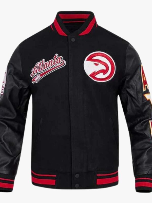 NBA Atlanta Hawks Script Tail Men's Rib Wool Varsity