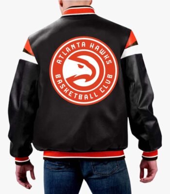 NBA Atlanta Hawks Varsity Leather Jacket