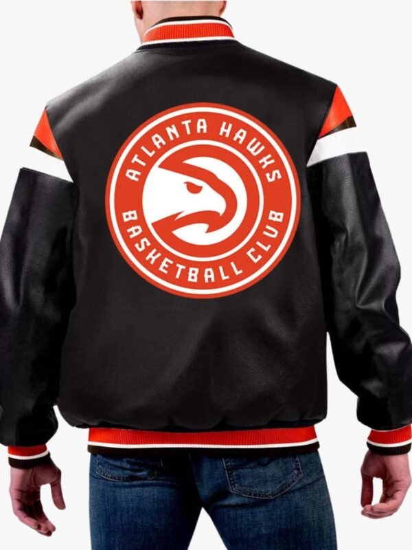 NBA Atlanta Hawks Varsity Leather Jacket