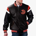 NBA Atlanta Hawks Varsity Leather Jacket