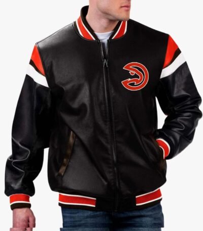 NBA Atlanta Hawks Varsity Leather Jacket