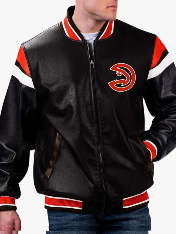 NBA Atlanta Hawks Varsity Leather Jacket