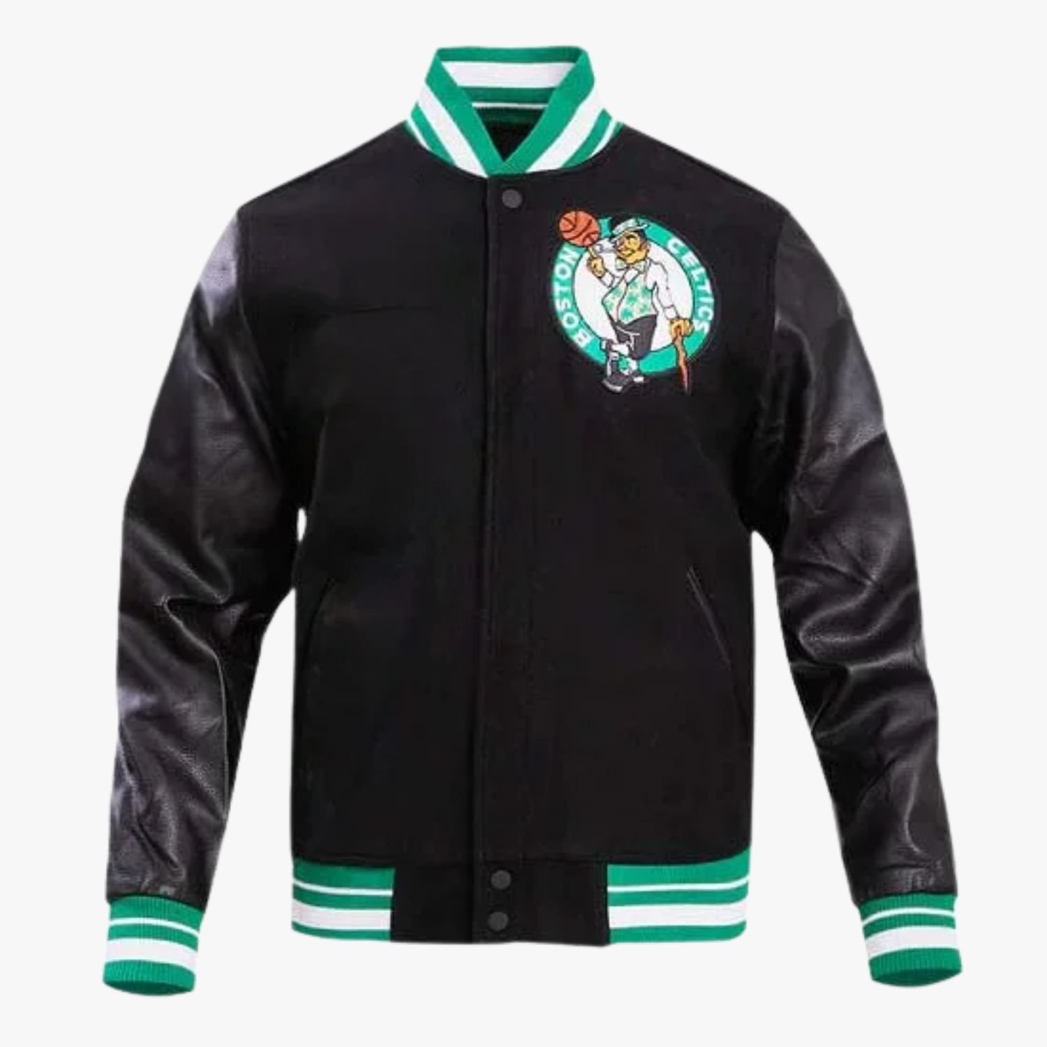 NBA Boston Celtics Retro Classic Men's Rib Wool Varsity Jacket NBA Boston Celtics Retro Classic Men's Rib Wool Varsity Jacket