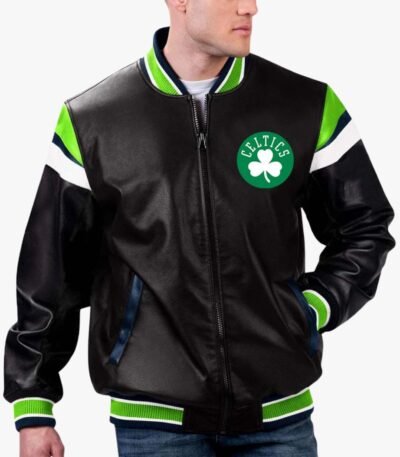 NBA Boston Celtics Varsity Leather Jacket