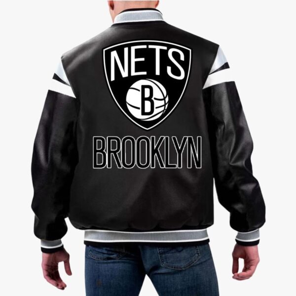NBA Brooklyn Nets Varsity Leather Jacket