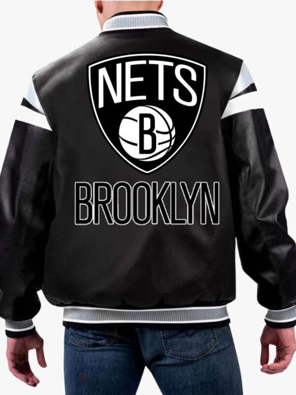 NBA Brooklyn Nets Varsity Leather Jacket