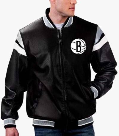NBA Brooklyn Nets Varsity Leather Jacket