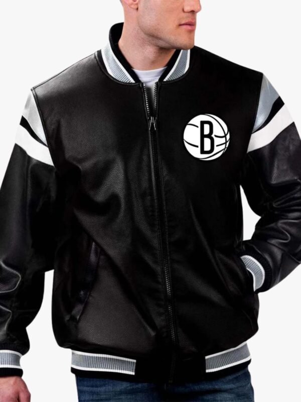 NBA Brooklyn Nets Varsity Leather Jacket