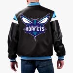 NBA Charlotte Hornets Varsity Leather Jacket