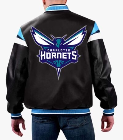 NBA Charlotte Hornets Varsity Leather Jacket