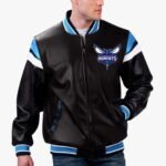 NBA Charlotte Hornets Varsity Leather Jacket