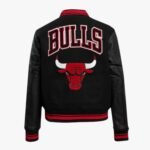 NBA Chicago Bulls Retro Classic Women's Rib Wool Varsity Jacket