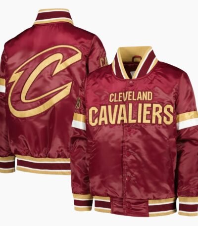 NBA Cleveland Cavaliers Starter Youth Home Game Varsity Satin Full Snap Jacket