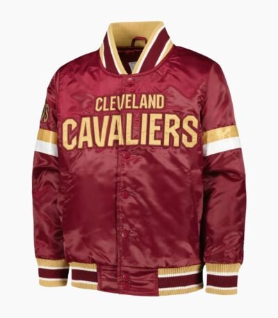 NBA Cleveland Cavaliers Starter Youth Home Game Varsity Satin Full Snap Jacket