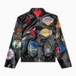 NBA Collage Leather Jacket