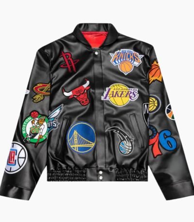 NBA Collage Leather Jacket